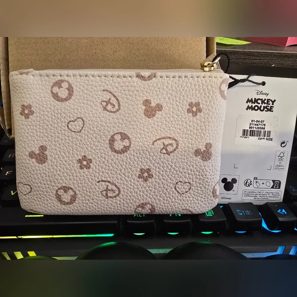 Disney Cream and Red Mickey Mouse Pouch - Picture 2 of 2